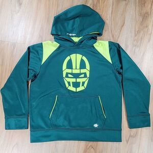 🧡Brothers Green & Neon Hoodie Sweatshirt Size 10